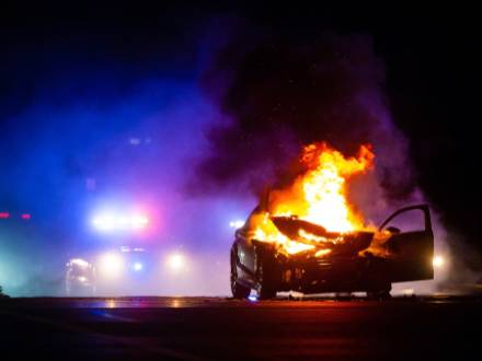 How Does a Vehicle Catching Fire Affect Liability in an Illinois Car Crash?